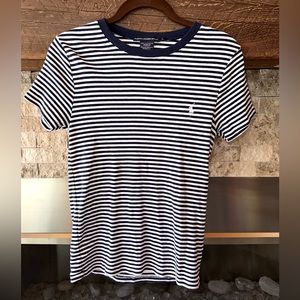 Ralph Lauren Sport Navy & White Stripe Top